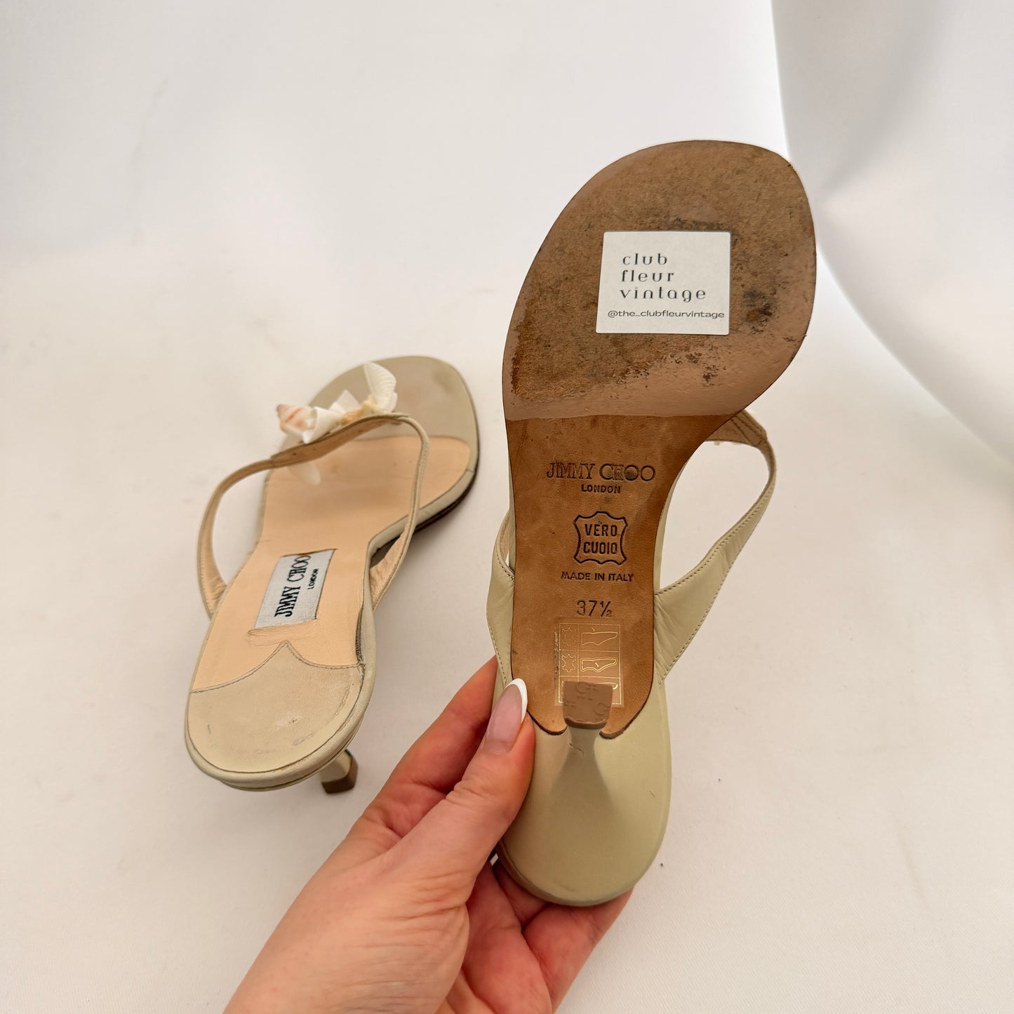Jimmy Choo Seashell Flip Flop Heels