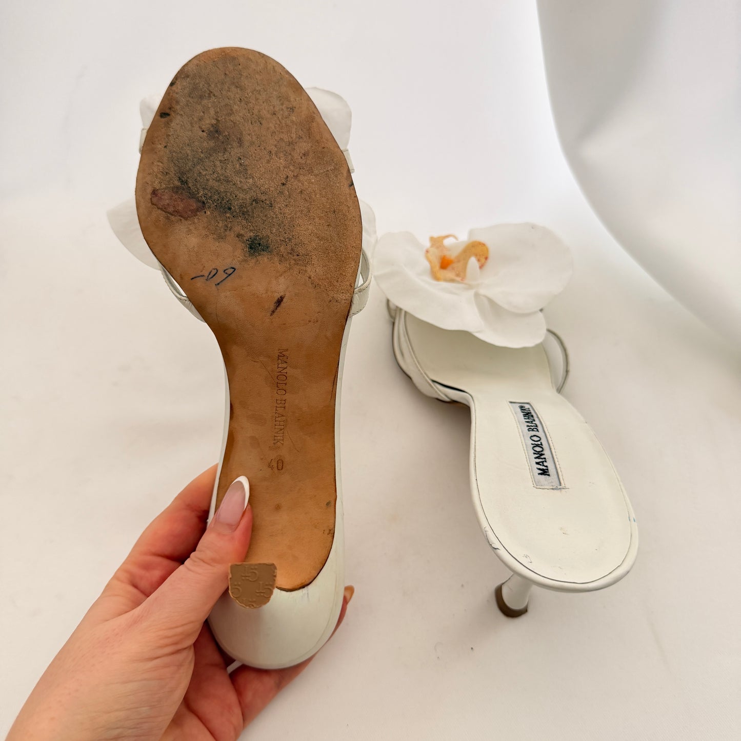 Manolo Blahnik Reworked Orchid Mules
