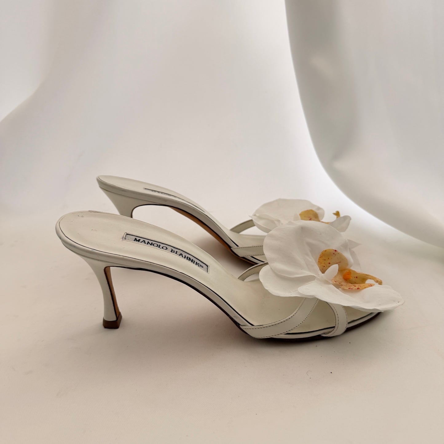 Manolo Blahnik Reworked Orchid Mules