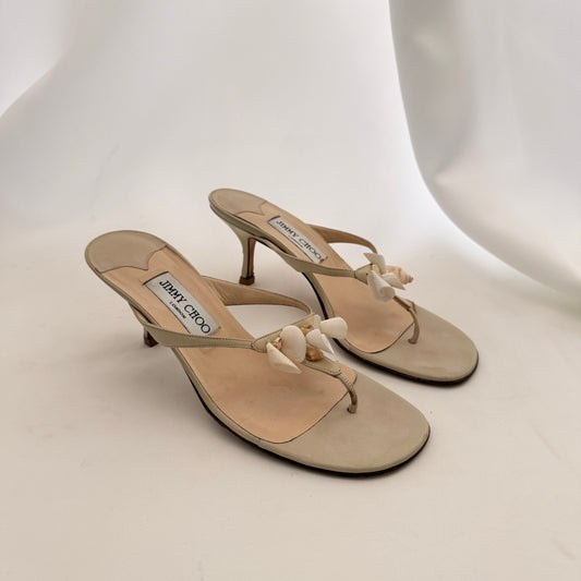 Jimmy Choo Seashell Flip Flop Heels