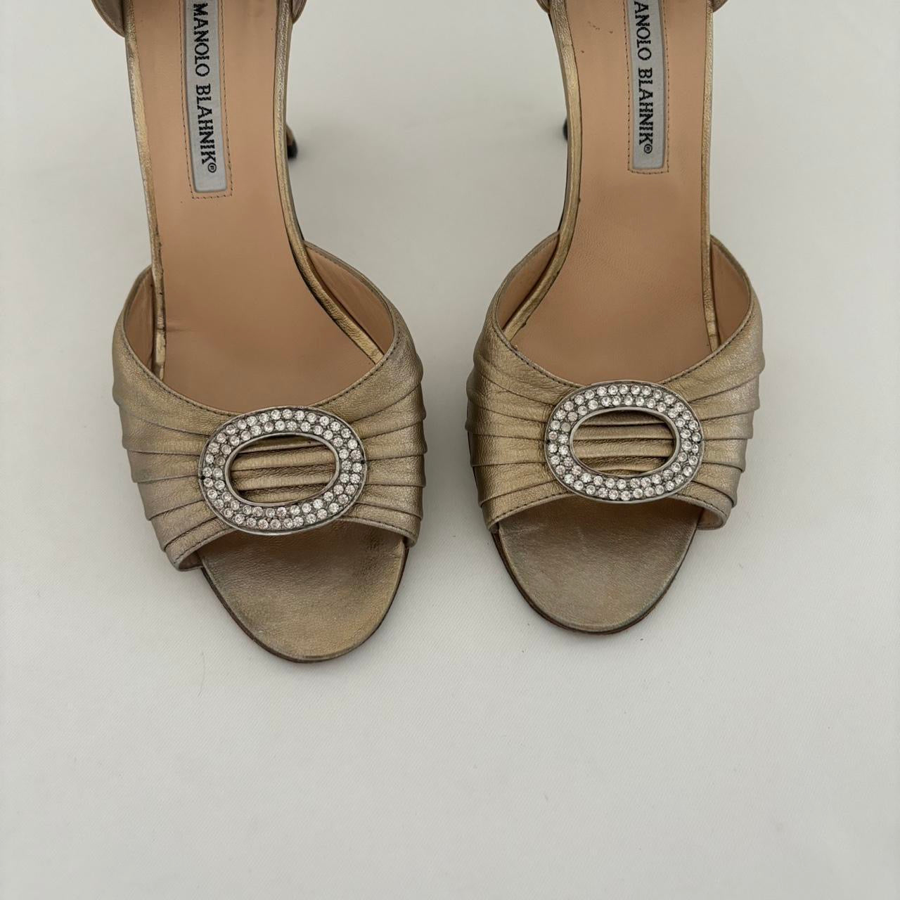 Manolo Blahnik Sedaraby Crystal d'Orsay Heels