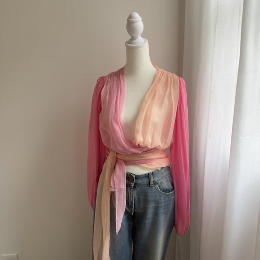 Dolce & Gabbana Silk V-Neck Blouse