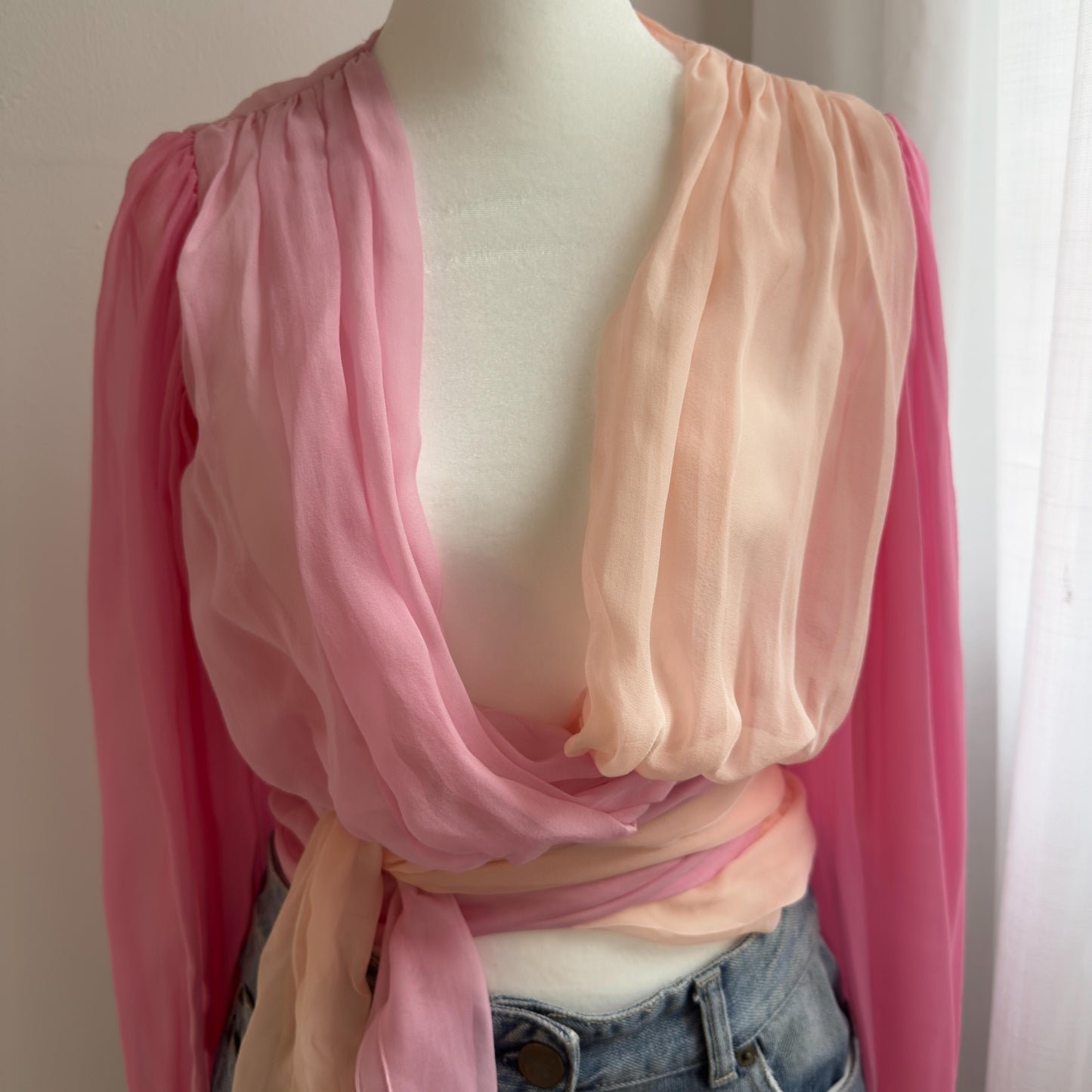 Dolce & Gabbana Silk V-Neck Blouse