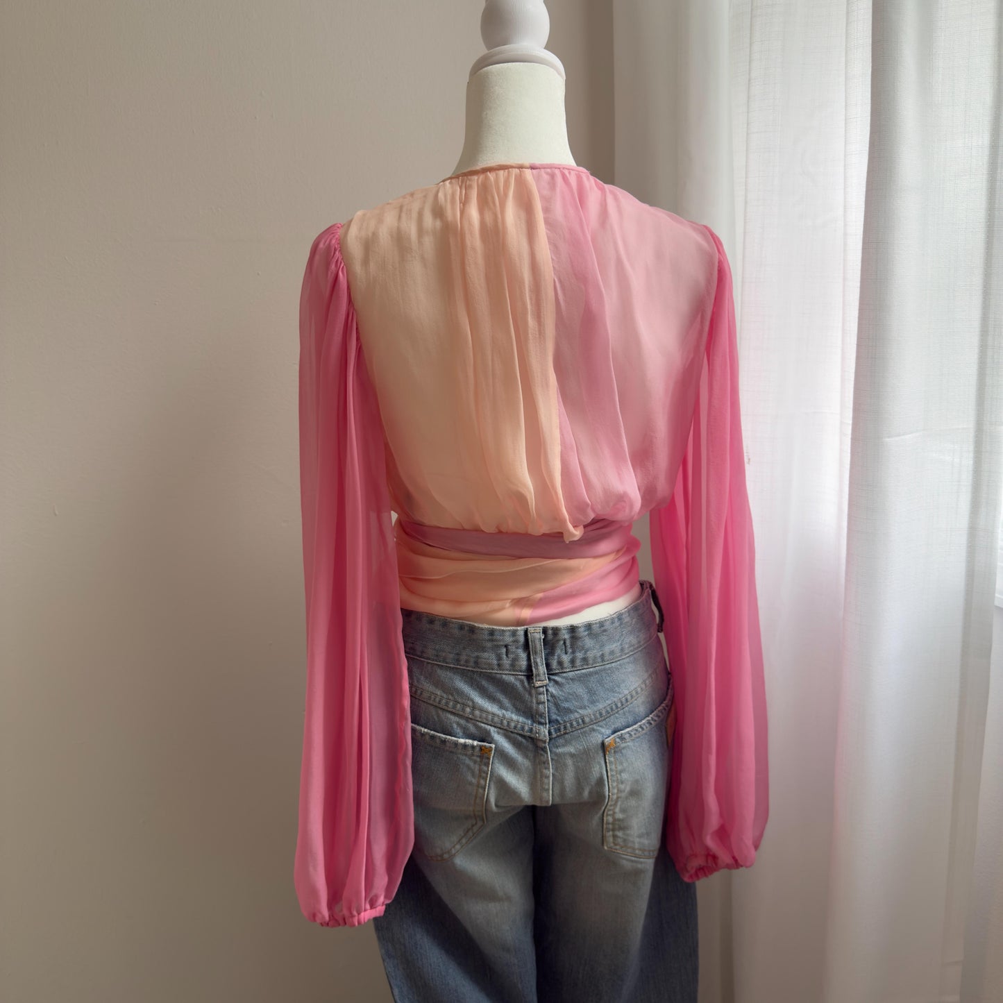 Dolce & Gabbana Silk V-Neck Blouse