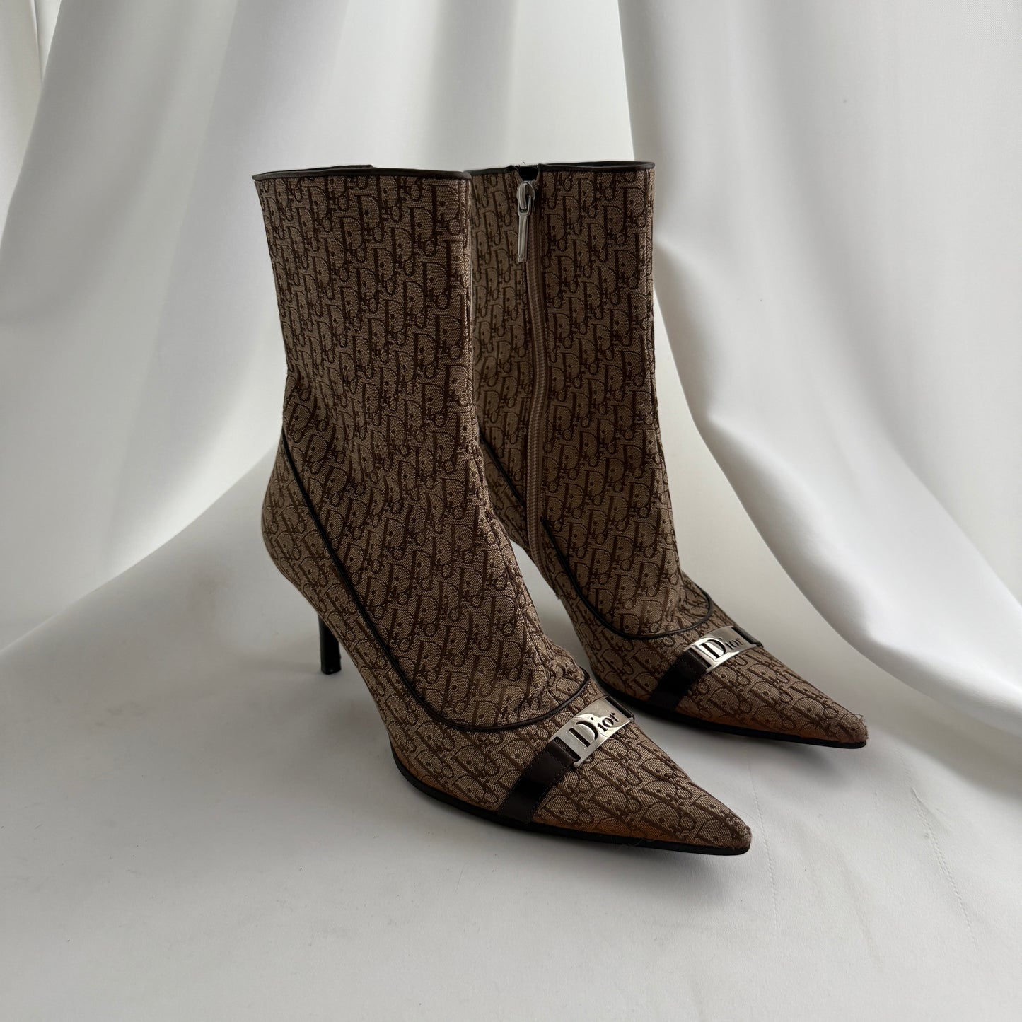 Christian Dior Vintage Printed Sock Boots
