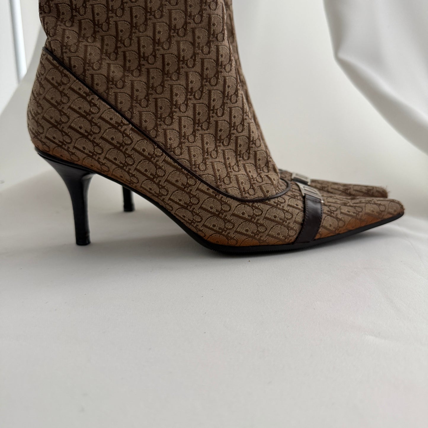 Christian Dior Vintage Printed Sock Boots