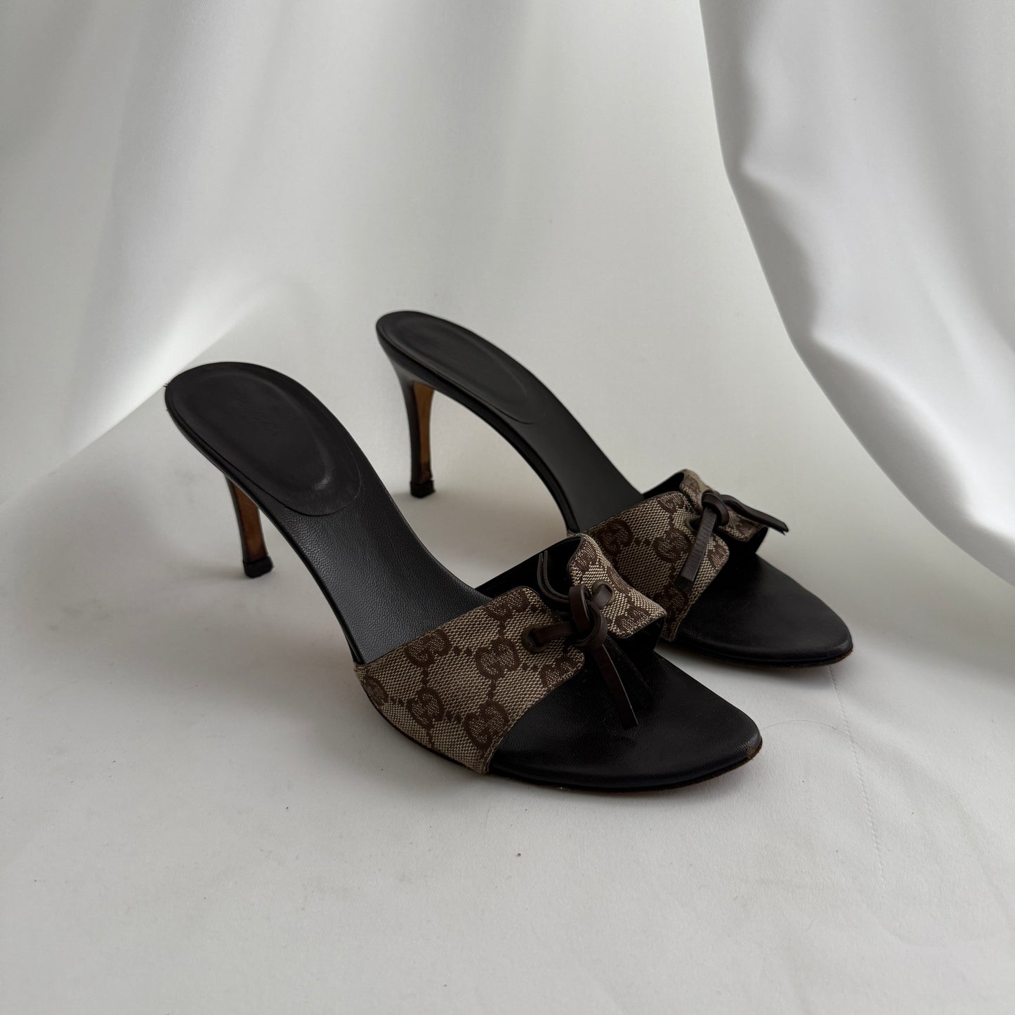 Vintage Gucci Canvas Slides