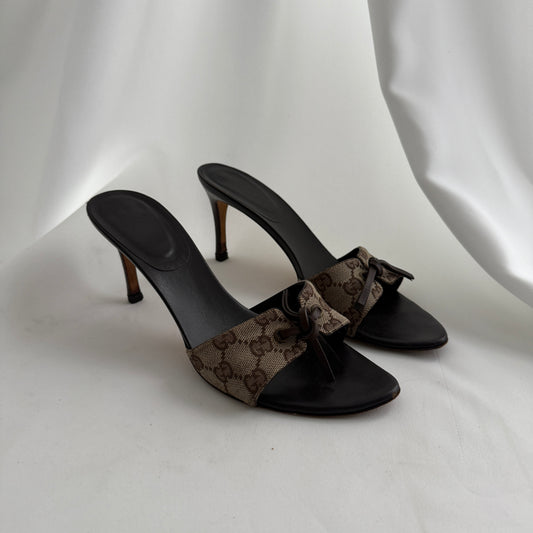 Vintage Gucci Canvas Slides