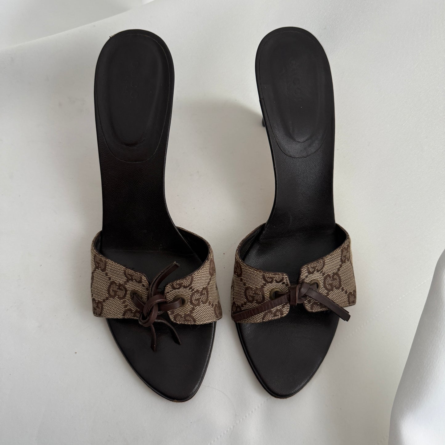 Vintage Gucci Canvas Slides