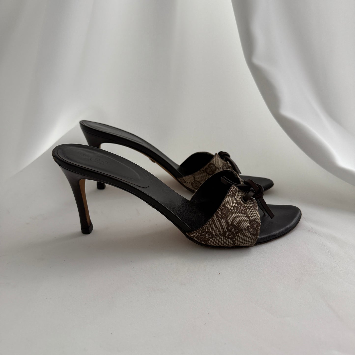 Vintage Gucci Canvas Slides