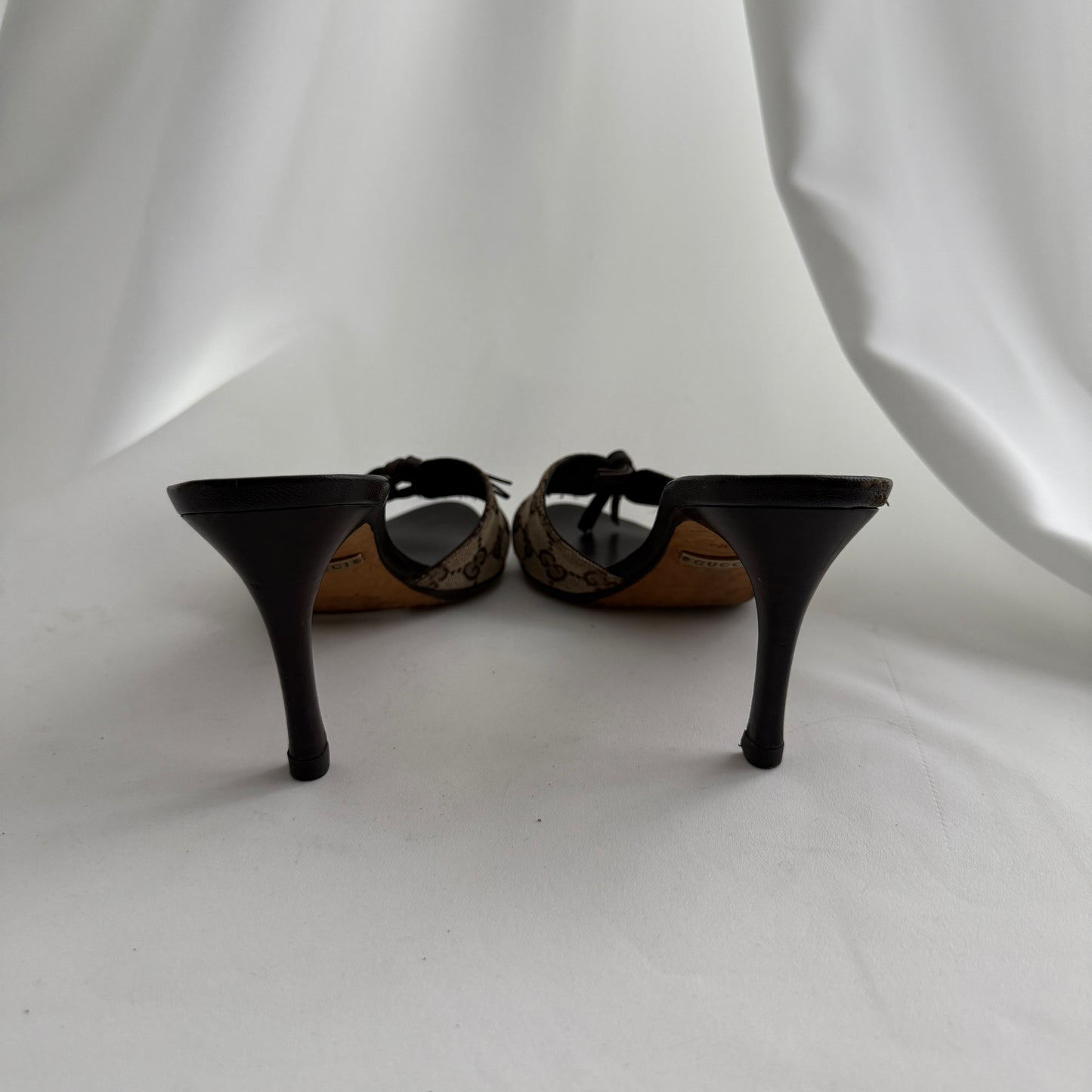 Vintage Gucci Canvas Slides