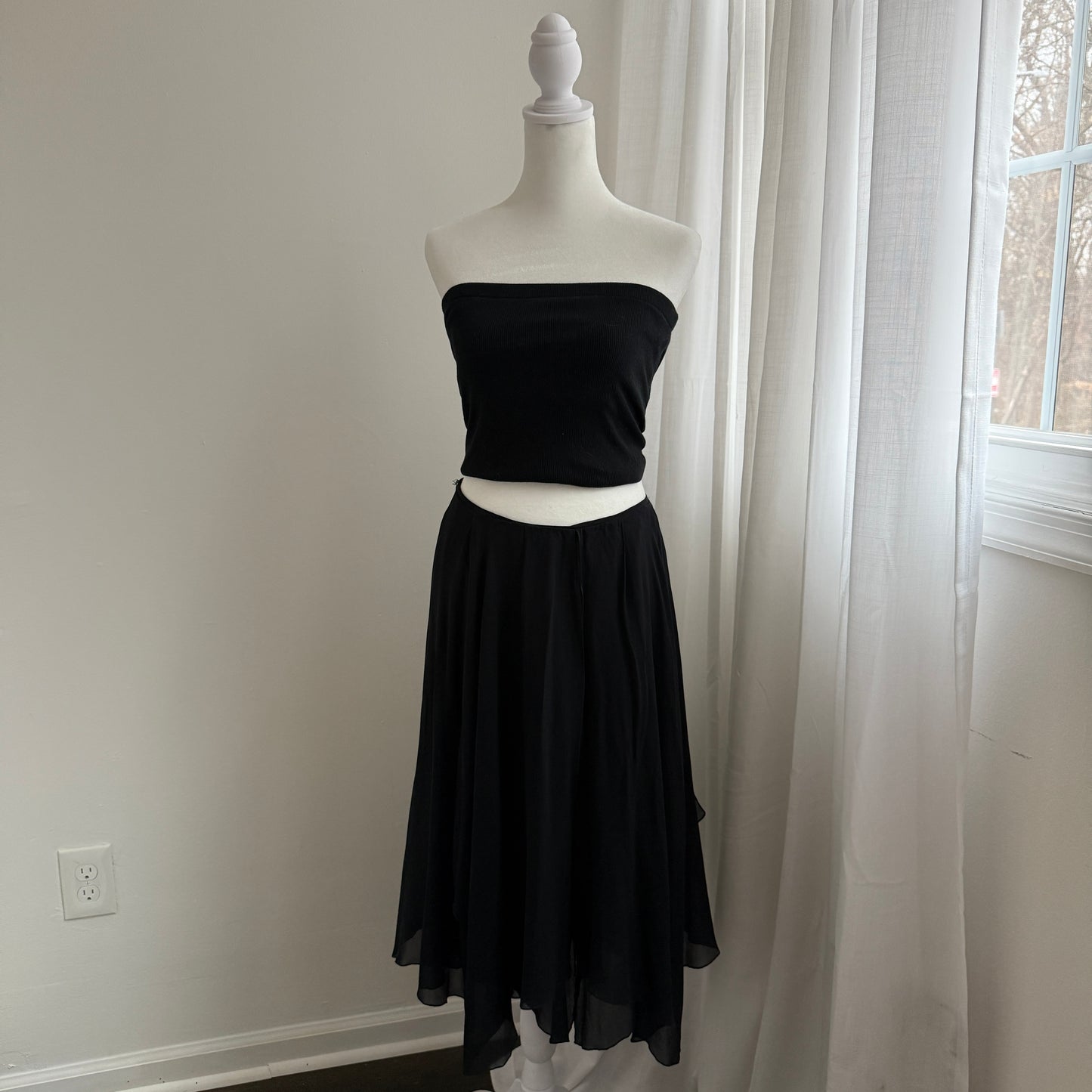 Blumarine Silk Midi Skirt