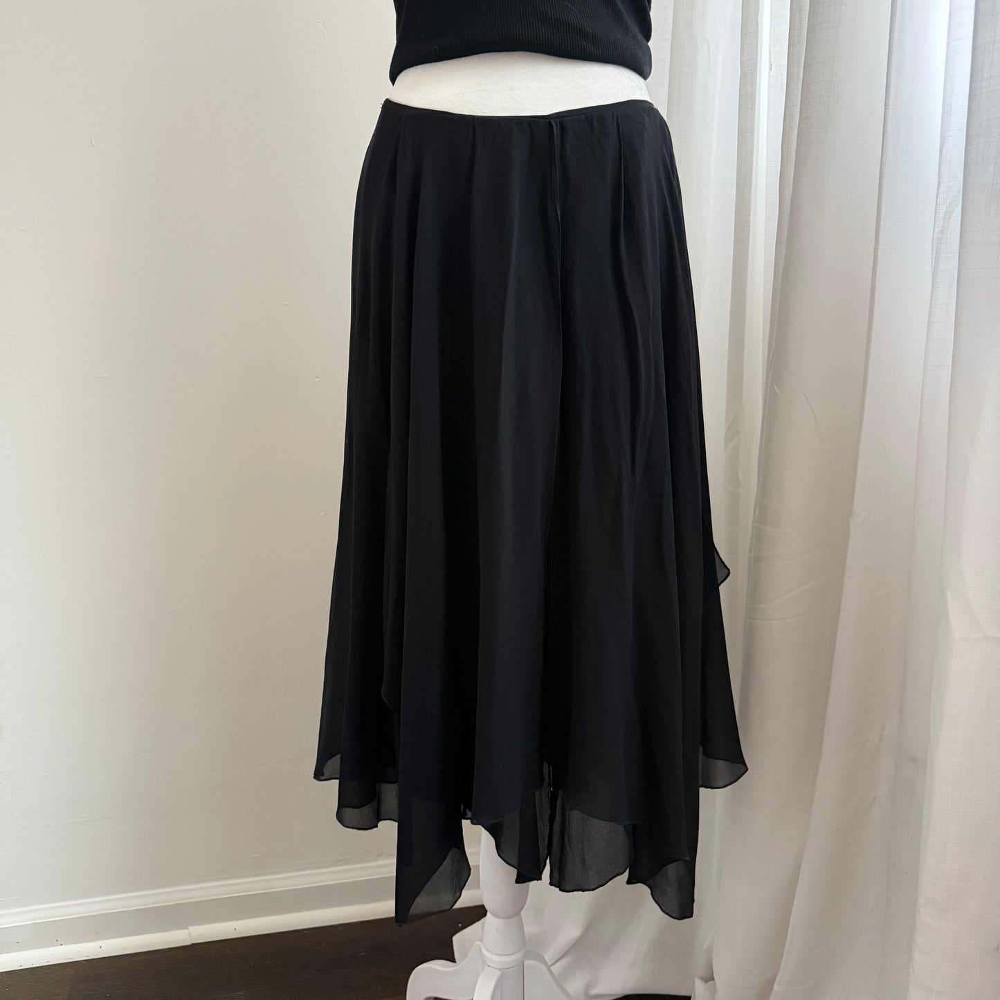 Blumarine Silk Midi Skirt