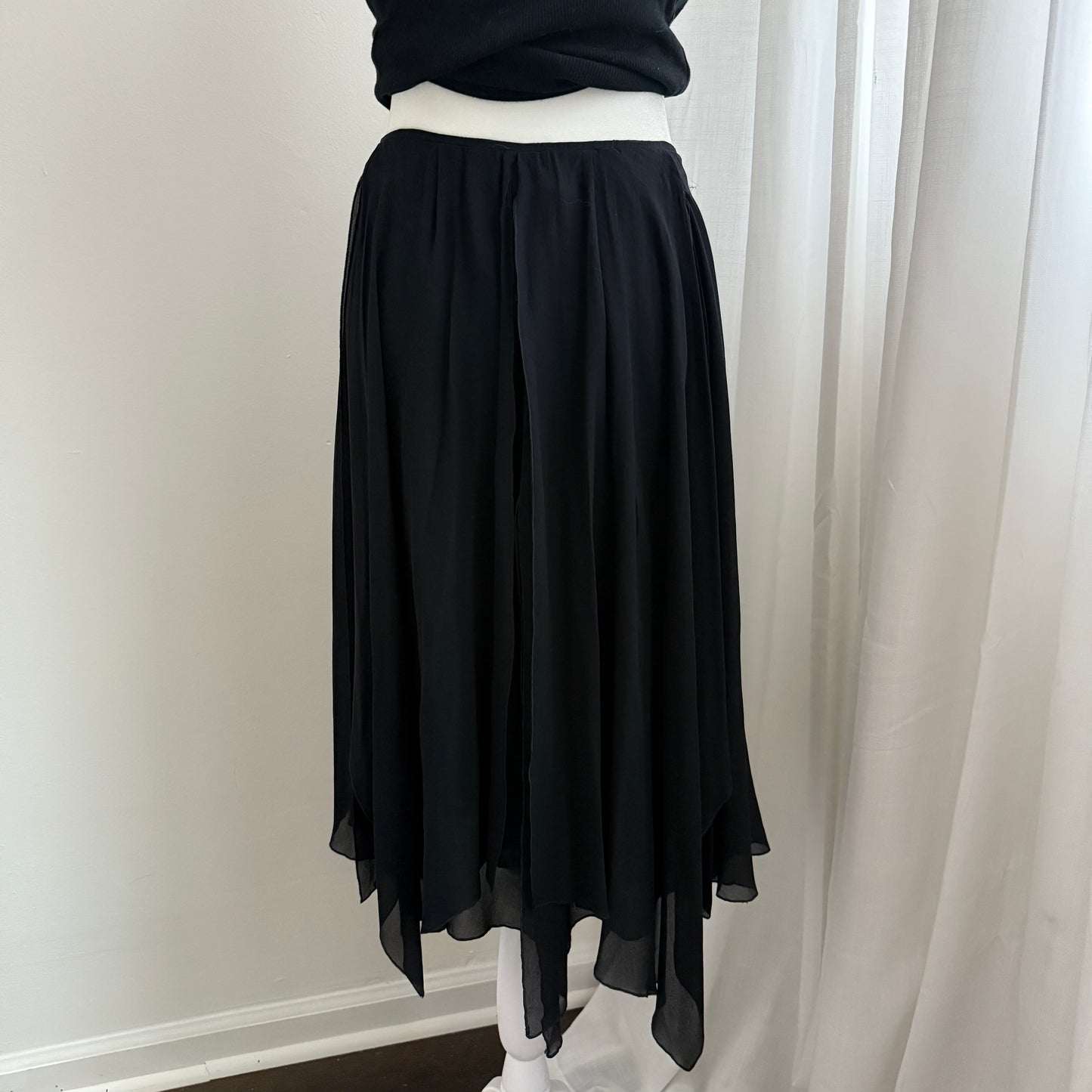 Blumarine Silk Midi Skirt