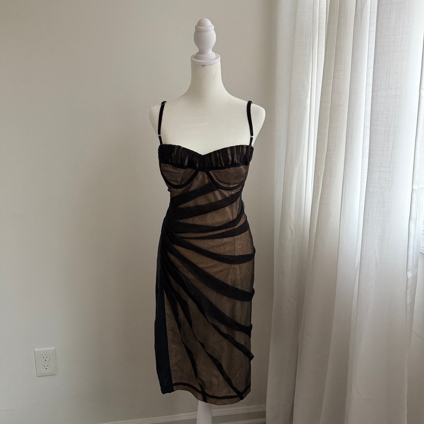 Vintage D&G Mesh Ruched Dress