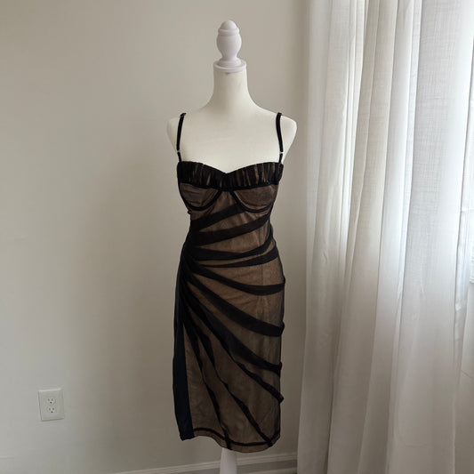 Vintage D&G Mesh Ruched Dress