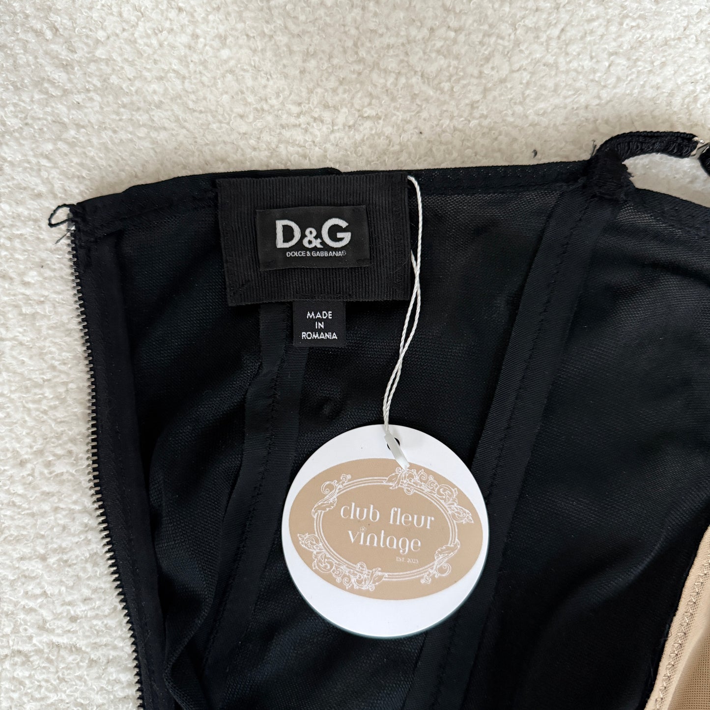 Vintage D&G Mesh Ruched Dress