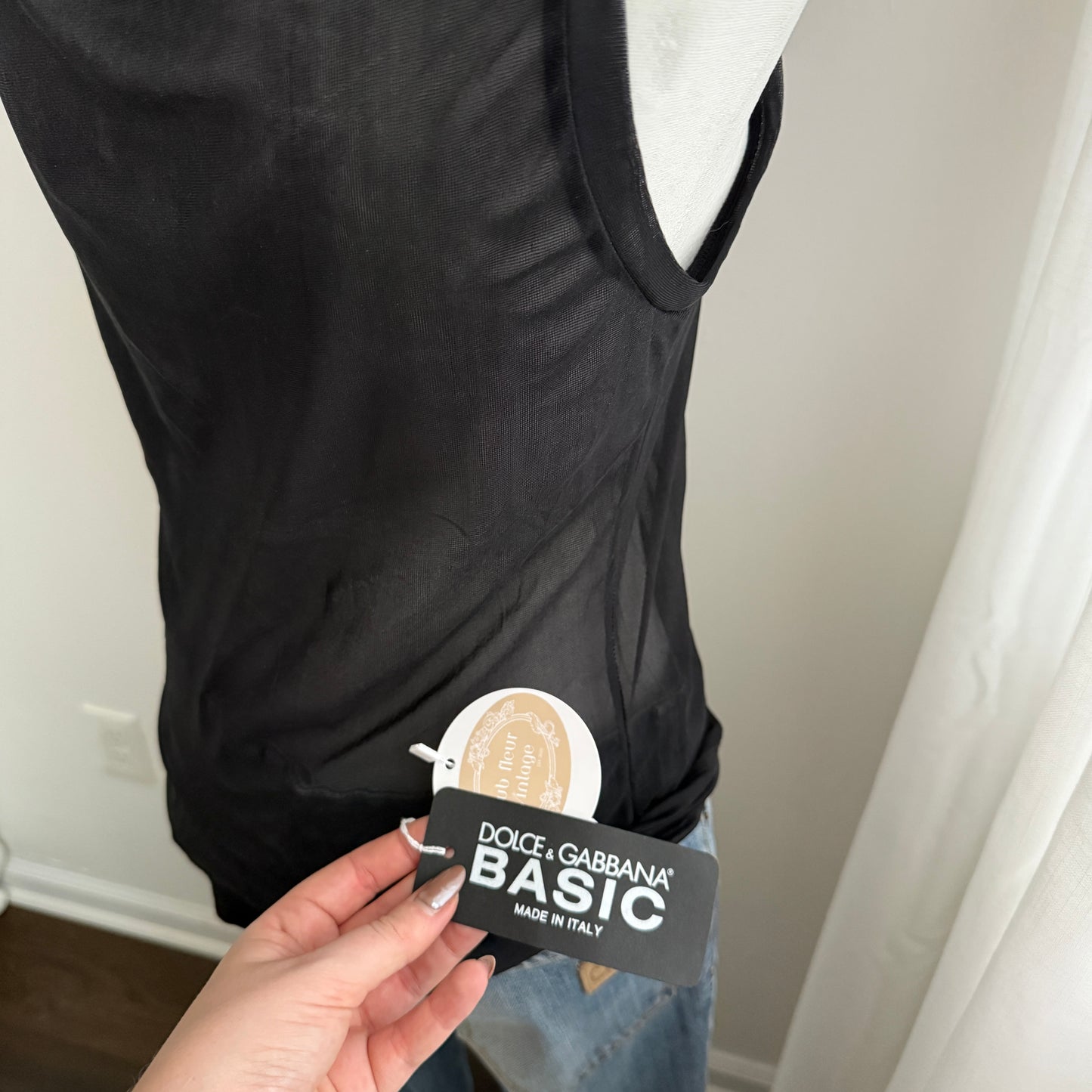 Vintage 90s D&G Mesh Top w/ Tags